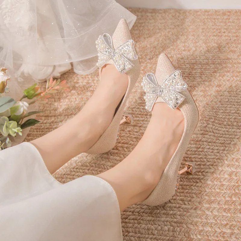 Women Shoes Quick Delivery - Туфли-лодочки Stilito с острым носком, свадебные