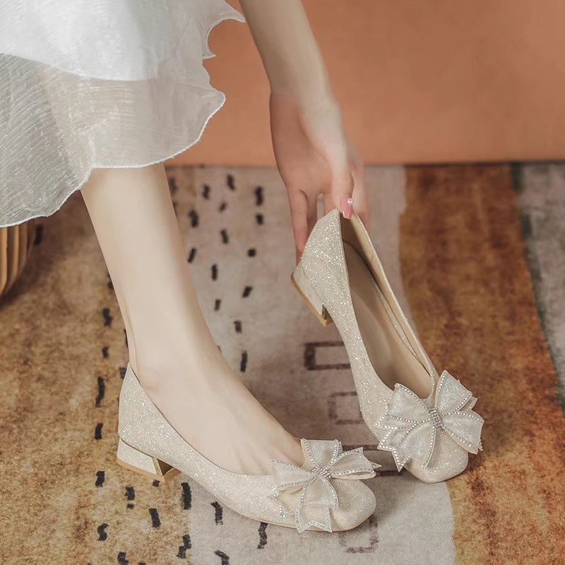 Shoes Women Pumps - Женские осенние вечерние низкие свадебные туфли