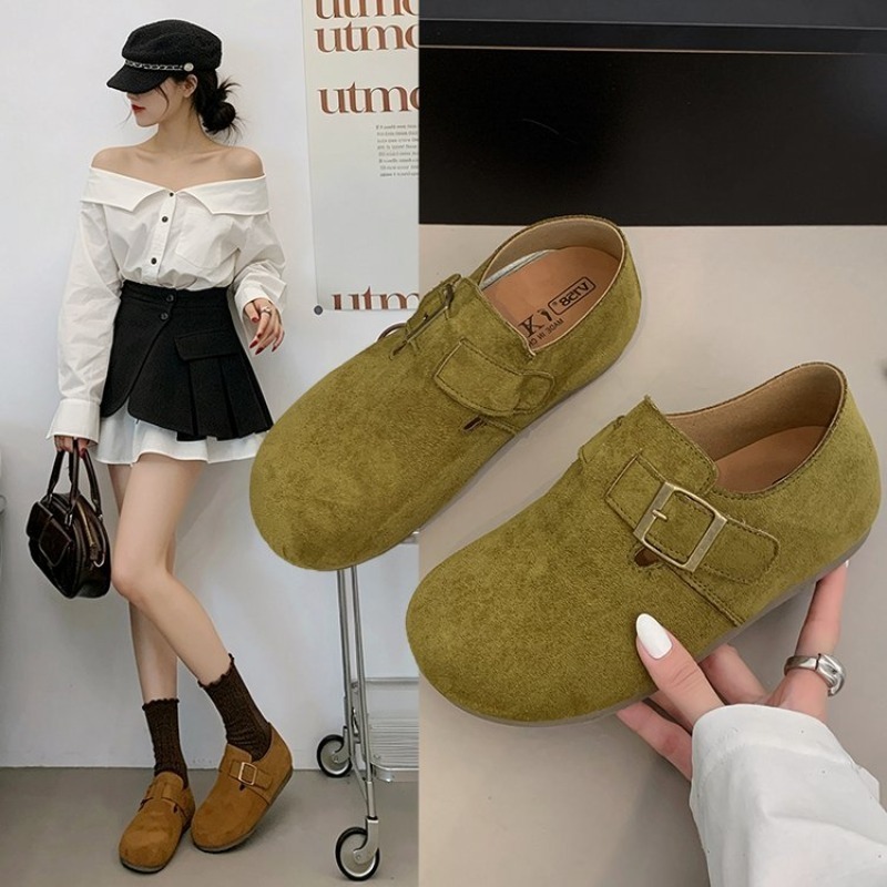 Shoes Women Pumps - Женские замшевые туфли с закрытой пяткой,
